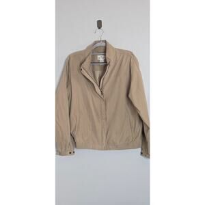 Womens Large Antiqua Full Zip Tan Jacket